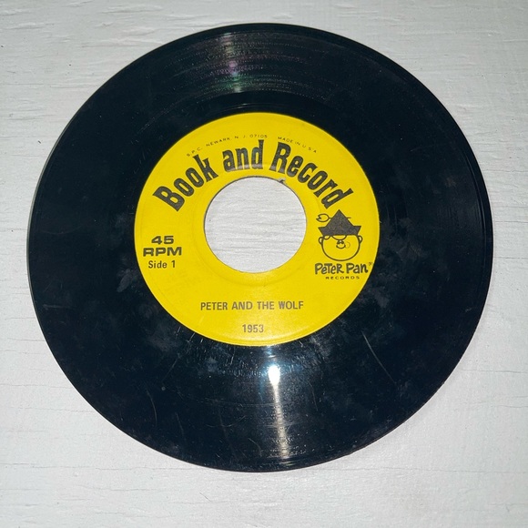 PETER PAN Peter and the Wolf {1971} BOOK AND RECORDING Record 45 - Picture 3 of 8